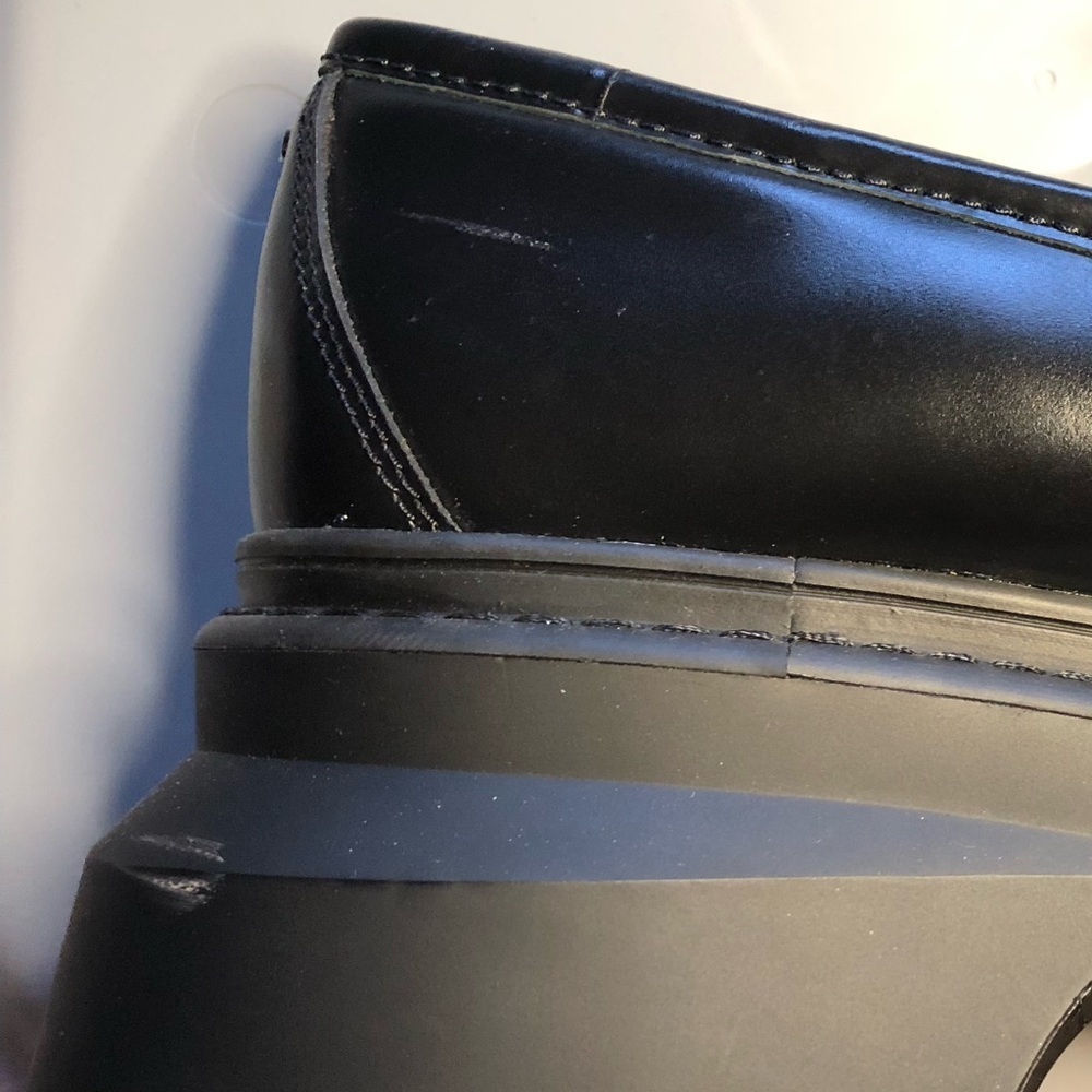 Michael Kors Black Women's Shiloh Leather Platform Loafers sizes 7.5 and 8.5 - Picture 12 of 16